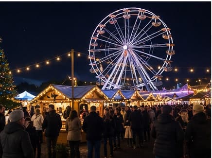 A Christmas funfair