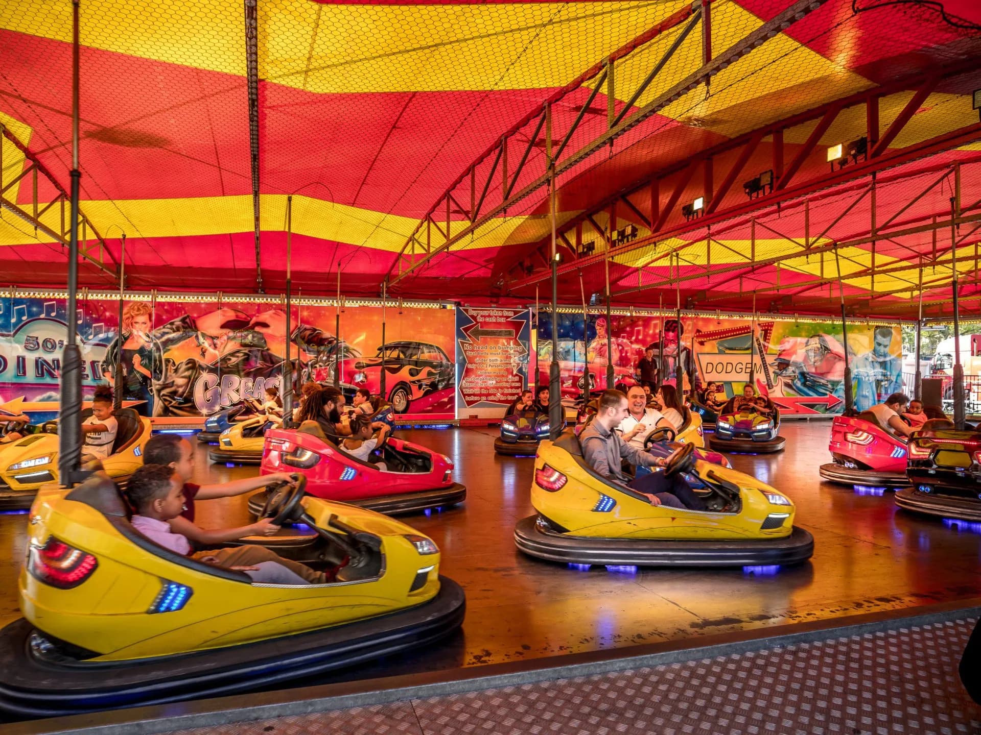 Dodgems at dusk