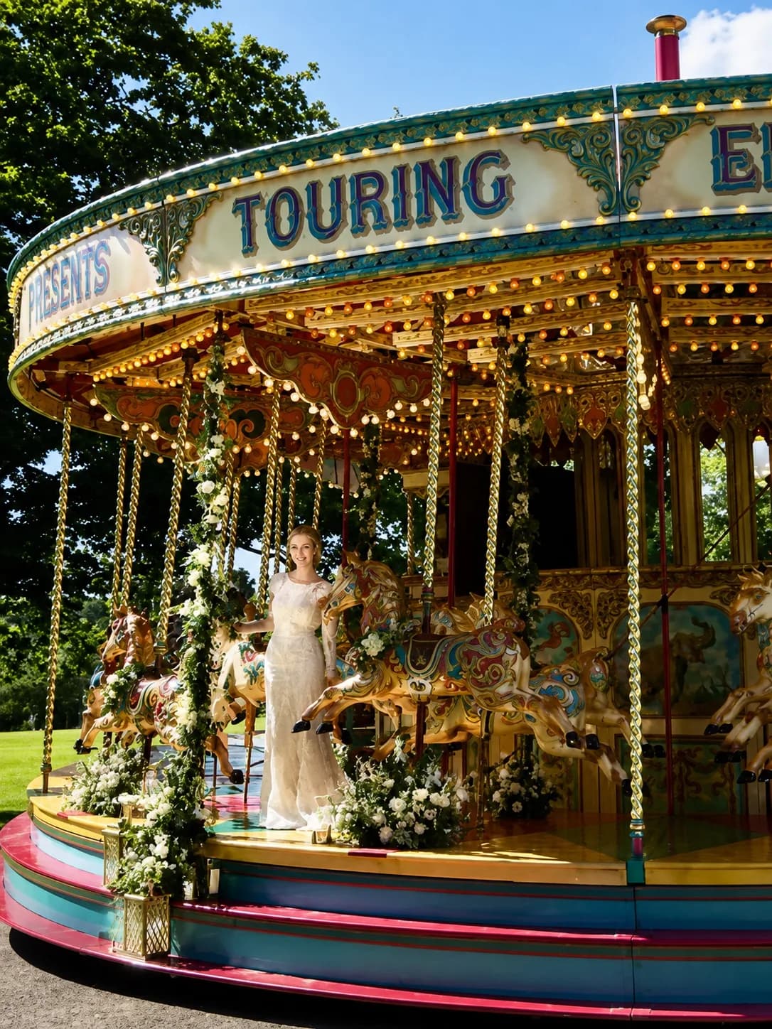 Funfair attractions at a wedding